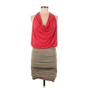Nicole Miller Artelier Tank Dress Cowl Neck Ruched Skirt Racerback Size 6
